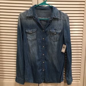 NWT Mavi Jeans Co. Chambray button down